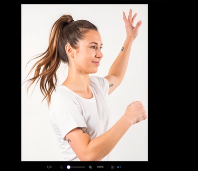 Give The Subject A Ponytail Hairstyle With Dance